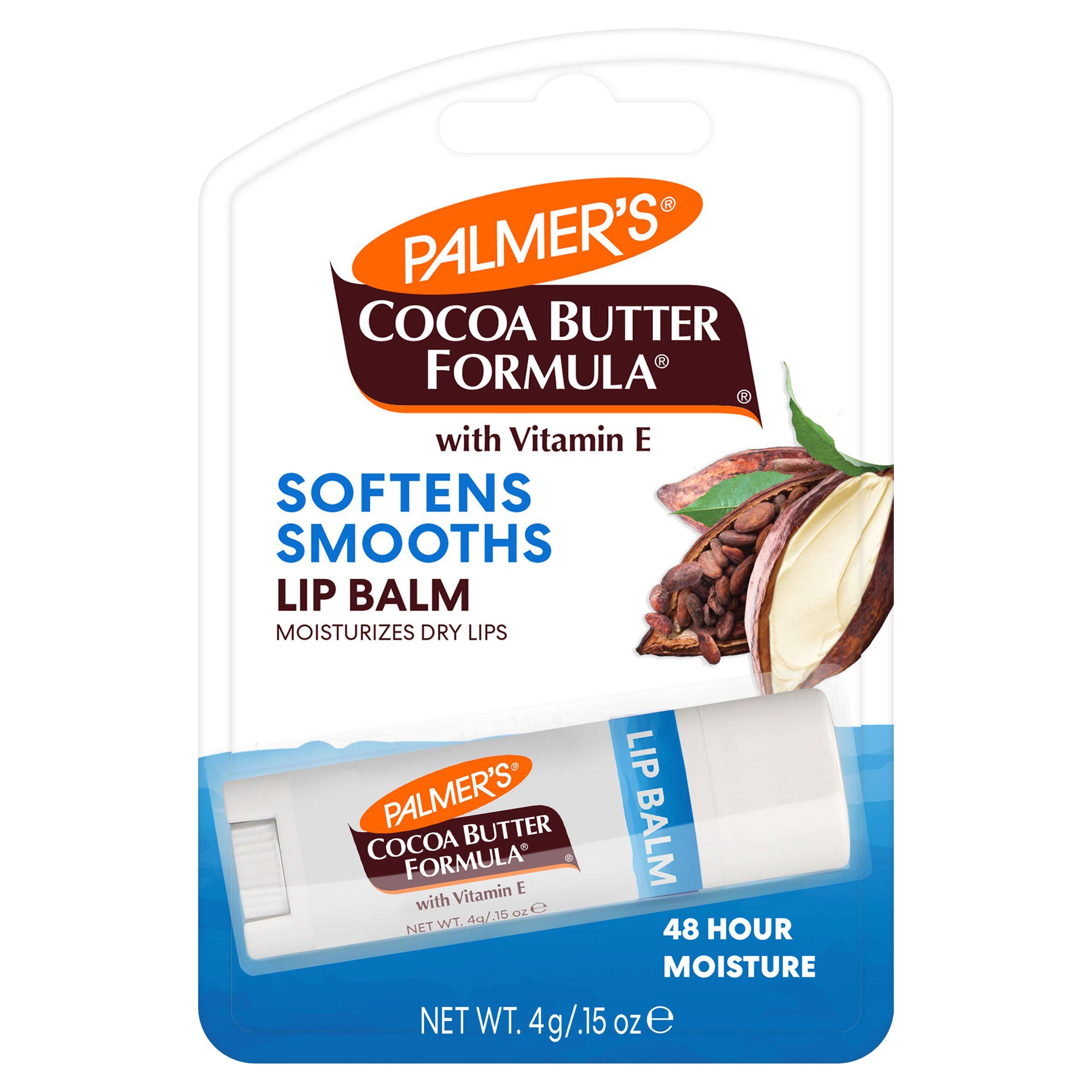 Palmer's cocoa butter lip balm, imported from the UK