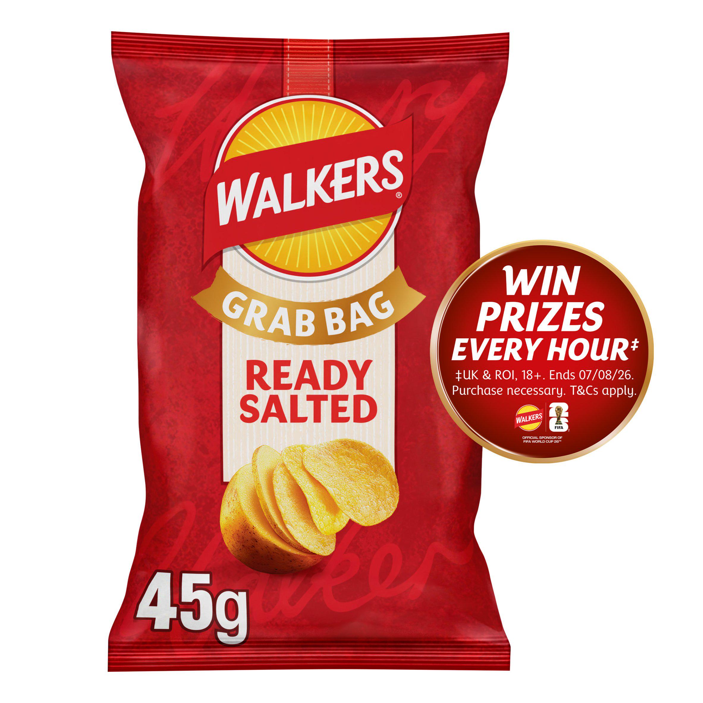 Walkers ready salted potato crisps 45g (British brand)