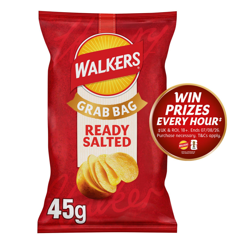 Walkers ready salted potato crisps 45g (British brand)