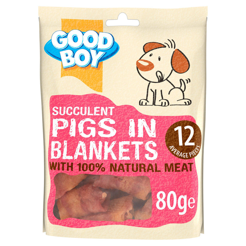 Good Boy Pigs in Blankets Dog Treats 80g (British brand)