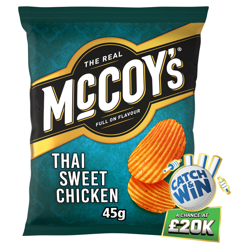McCoy's crisps Thai Sweet Chicken 45g, imported from the UK