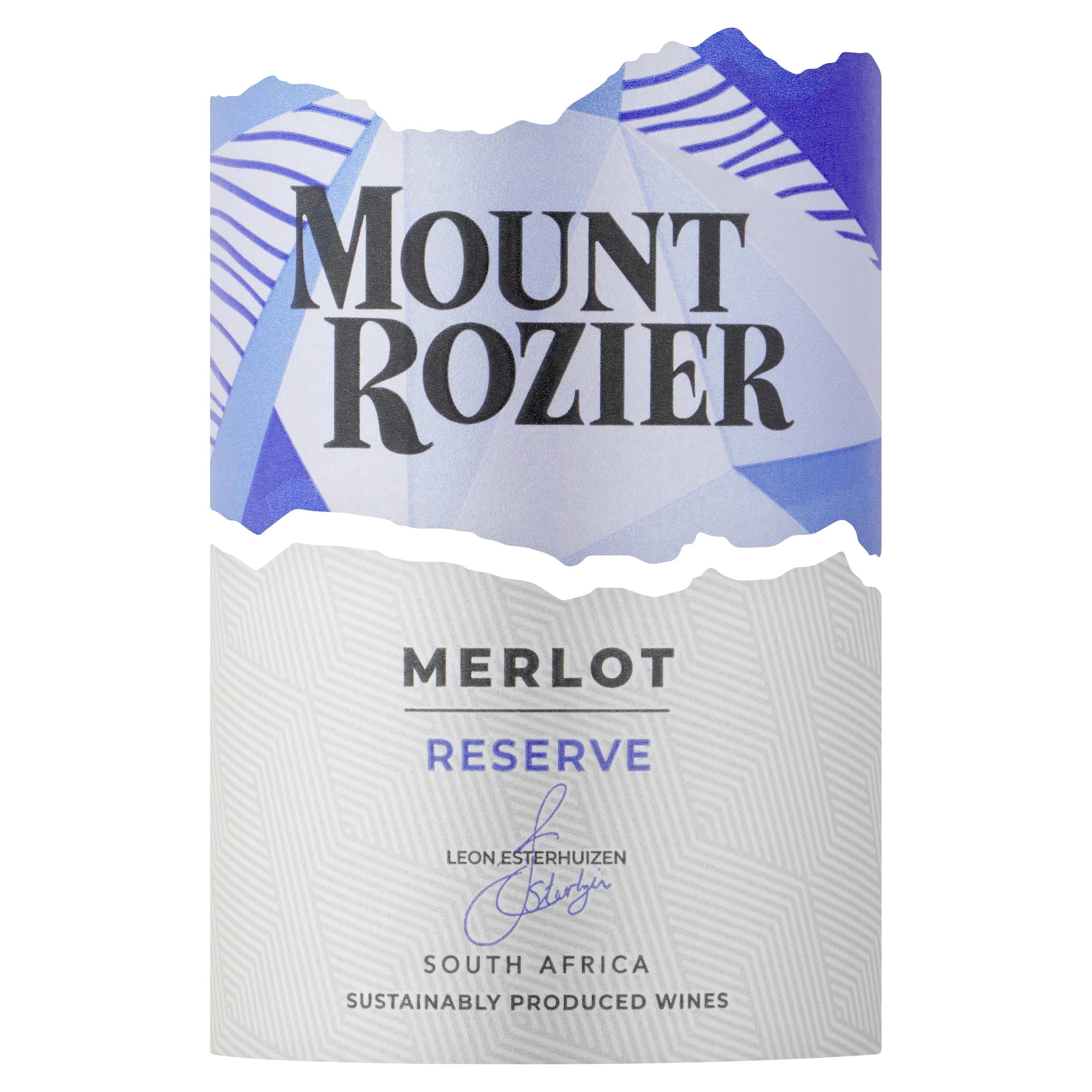 Mount Rozier Merlot Reserve red wine 75cl (British brand)