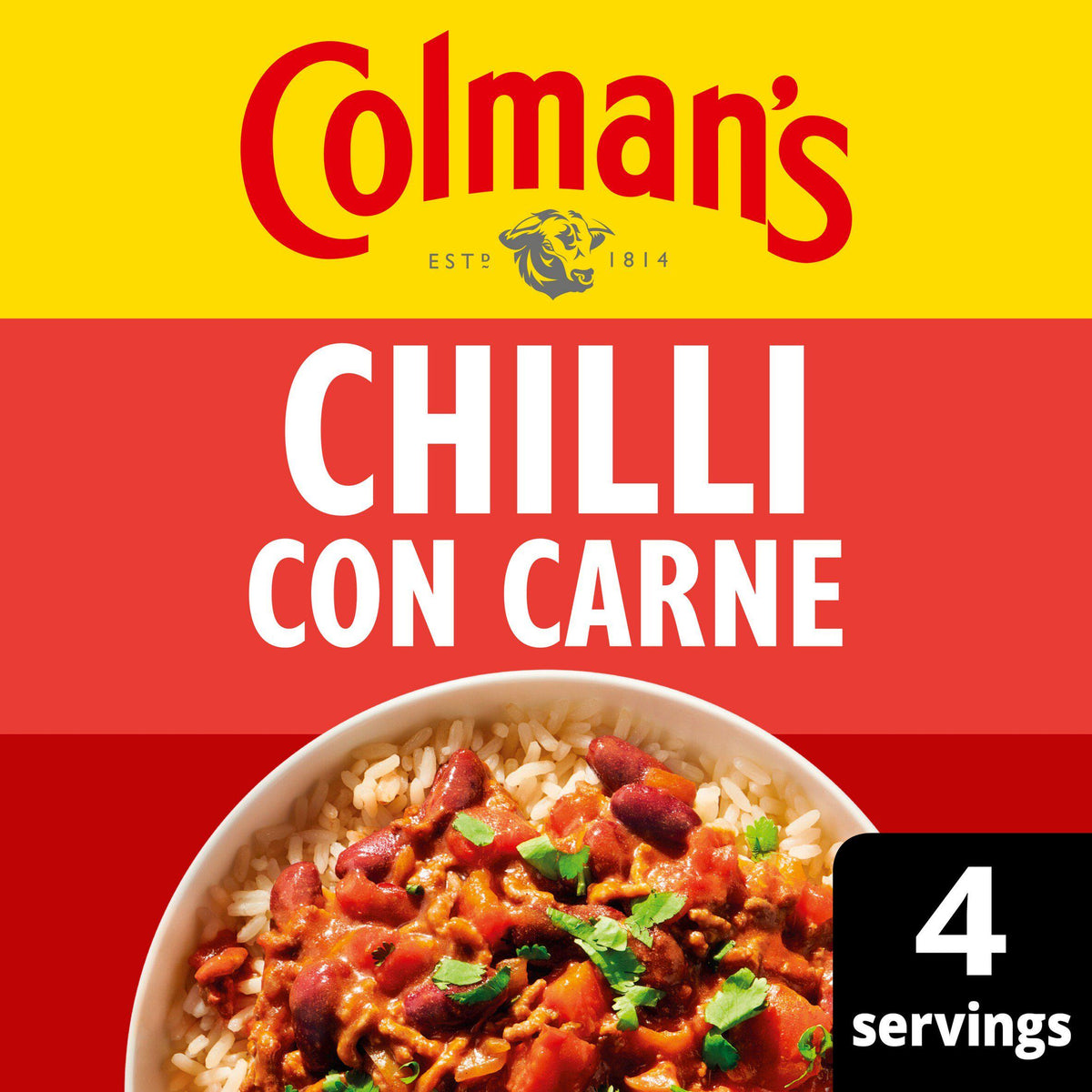 Colman's chilli con carne seasoning mix 50g, imported from the UK