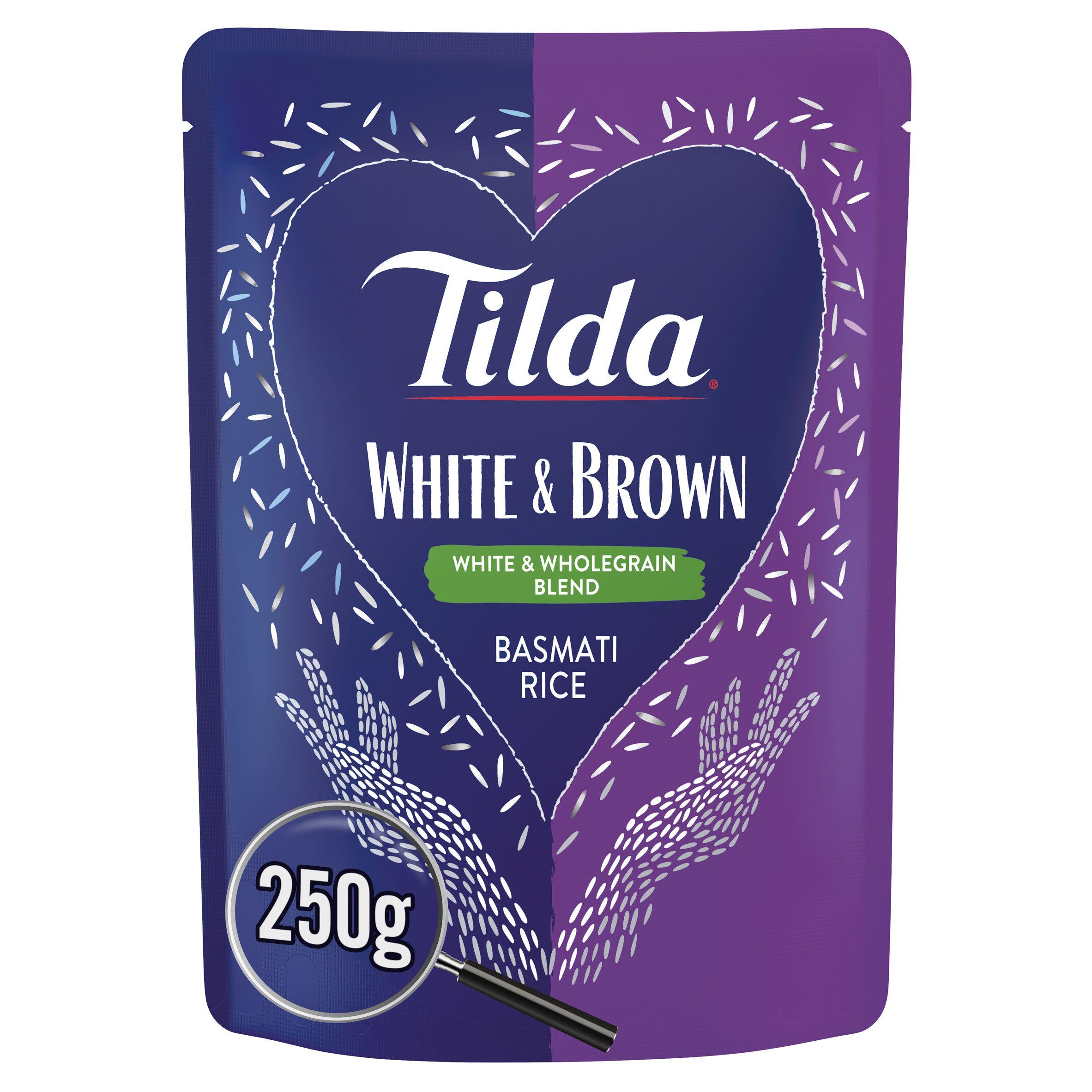 Tilda White & Wholegrain Basmati Rice Blend 250g (British brand)