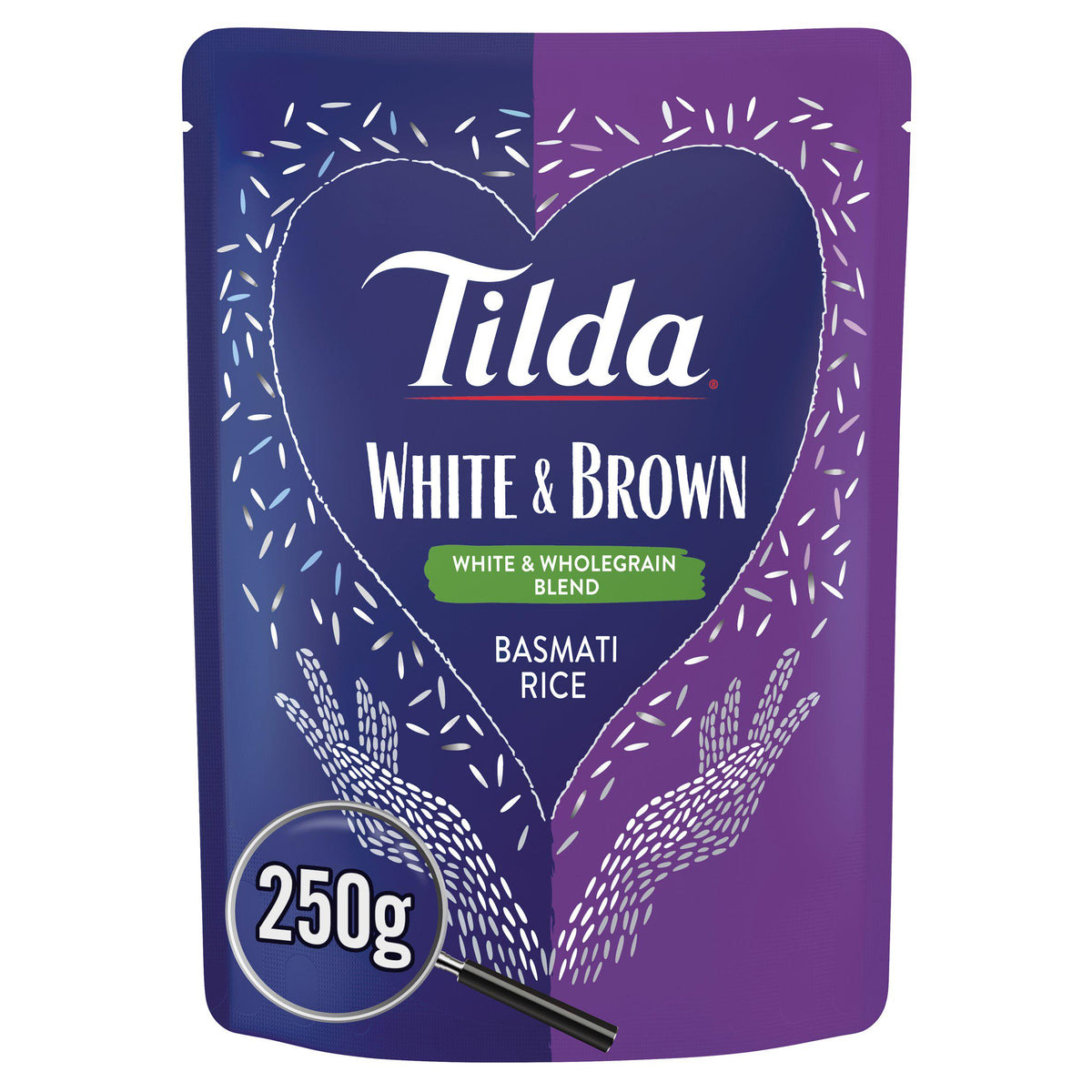 Tilda White & Wholegrain Basmati Rice Blend 250g (British brand)
