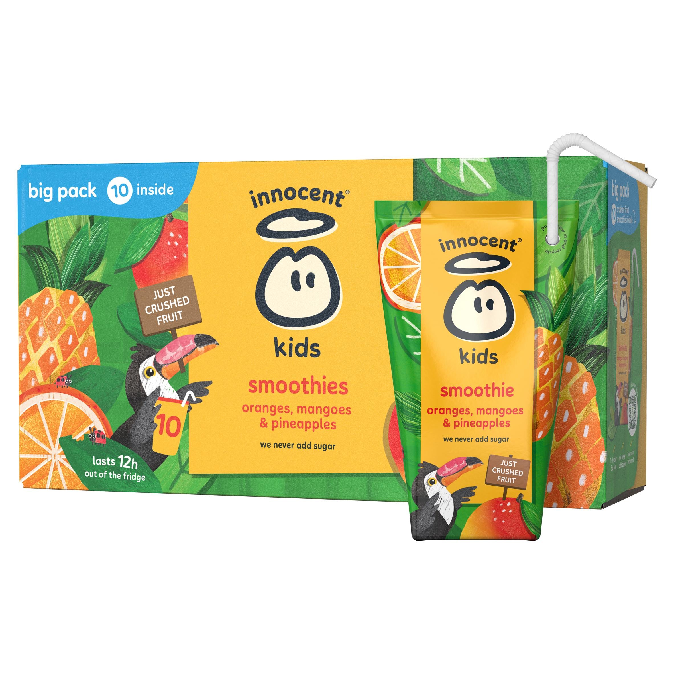 Innocent kids smoothie oranges mango pineapple 10x150ml - British product