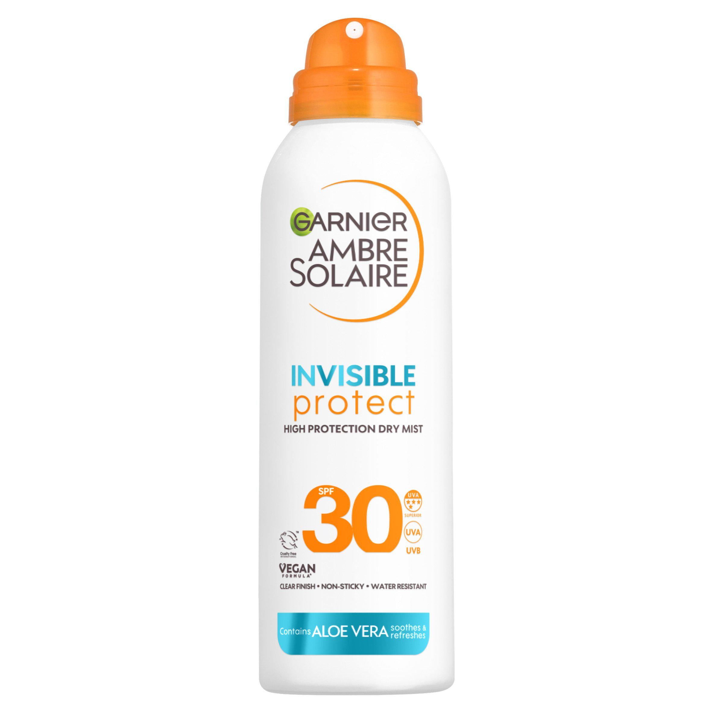 Garnier Ambre Solaire SPF30 invisible sun cream mist 150ml, imported from the UK