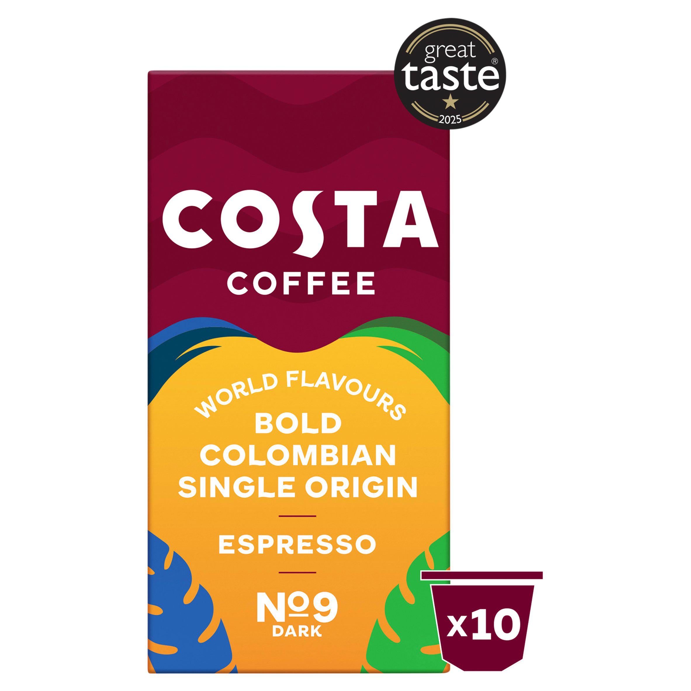 Costa Coffee Colombian Character Roast coffee capsules 10x5.7g (British brand)