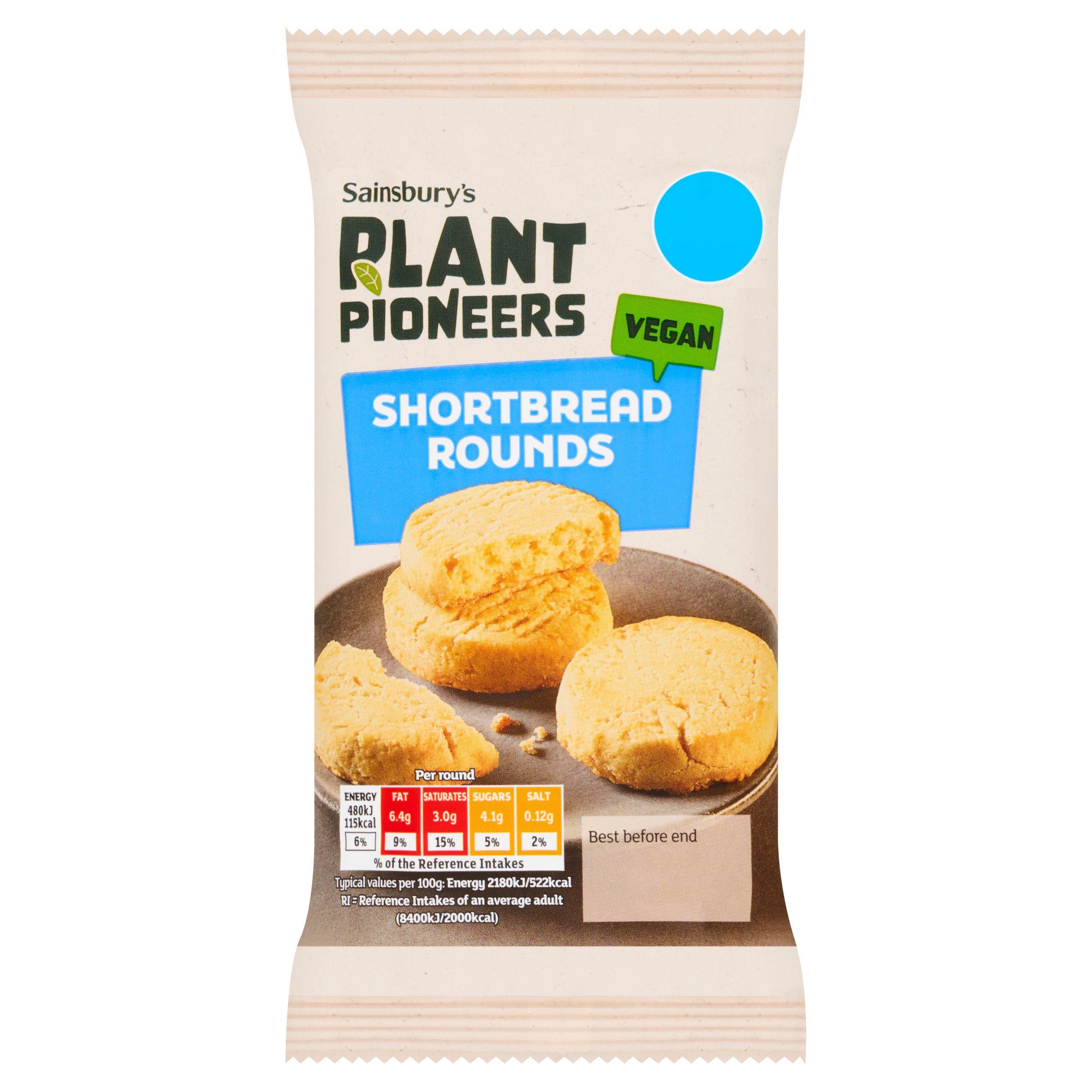 Plant Pioneers shortbread biscuits rounds 175g (British brand)