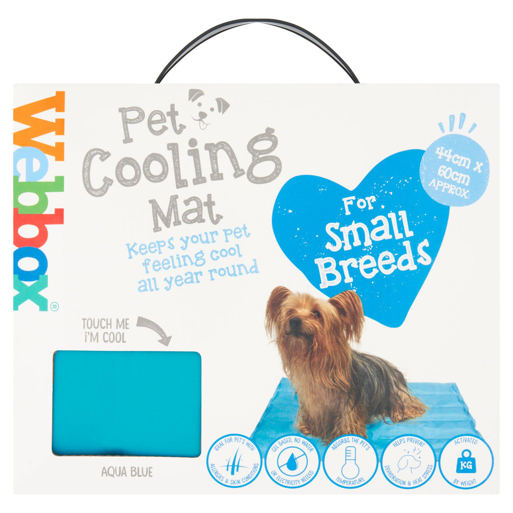 Webbox Pet Cooling Mat for Small Breeds Aqua Blue