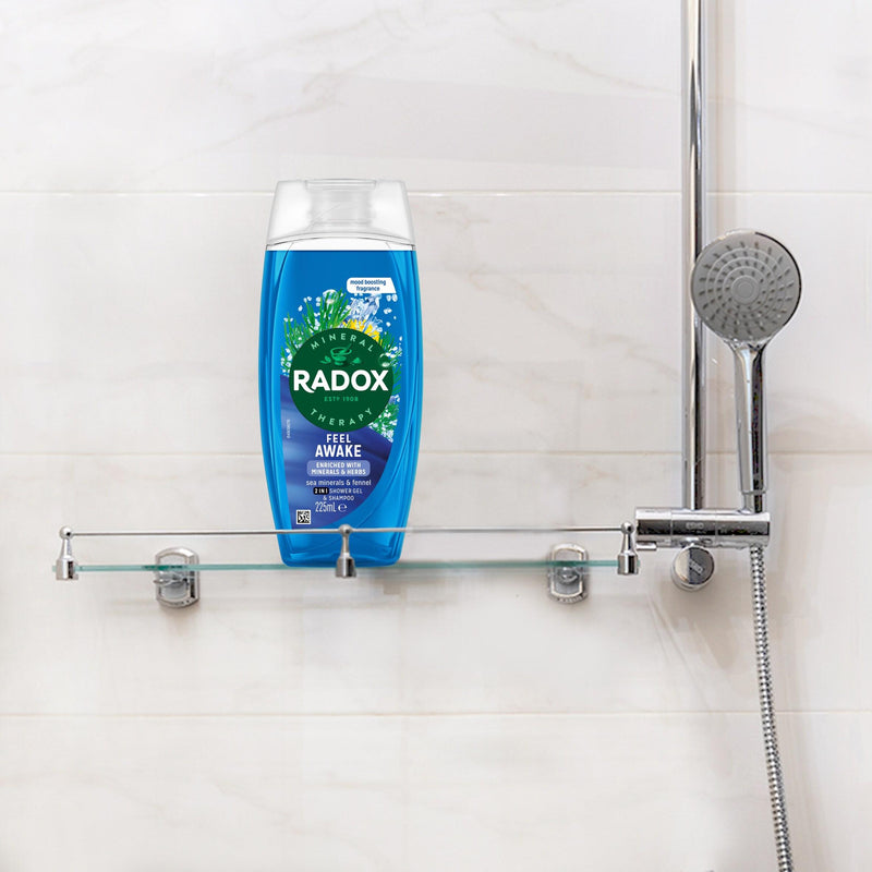 Radox Feel Awake 2-in-1 Shower Gel 225ml, imported from the UK