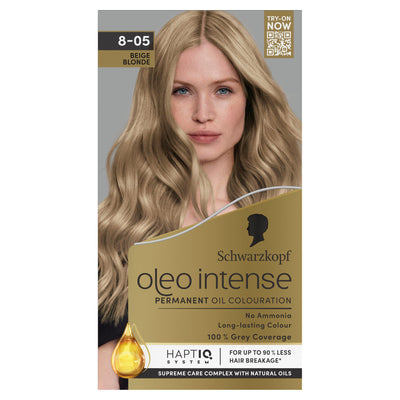 Sainsburys Schwarzkopf Oleo Intense Oil Colouration 8-05 Beige Blonde Permanent Hair Dye- Buy online at McGrocer