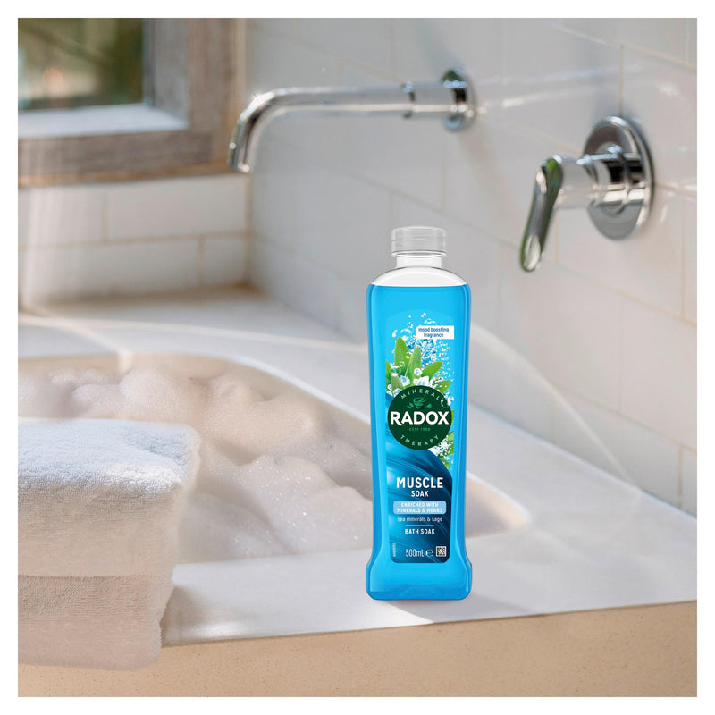 Radox Muscle Soak Bath Soak 500ml bottle, UK version