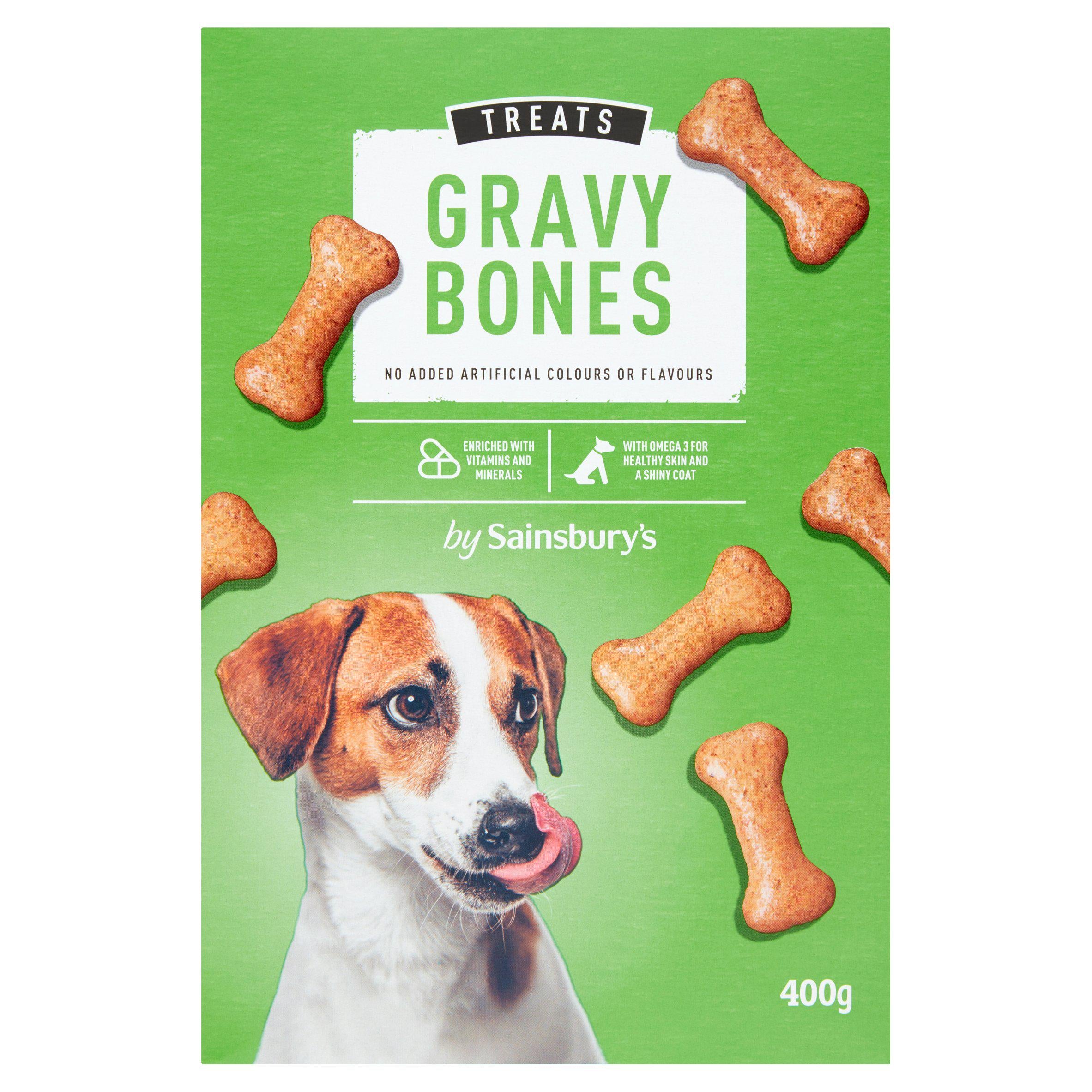 Sainsbury's dog treats gravy bones 400g, UK version