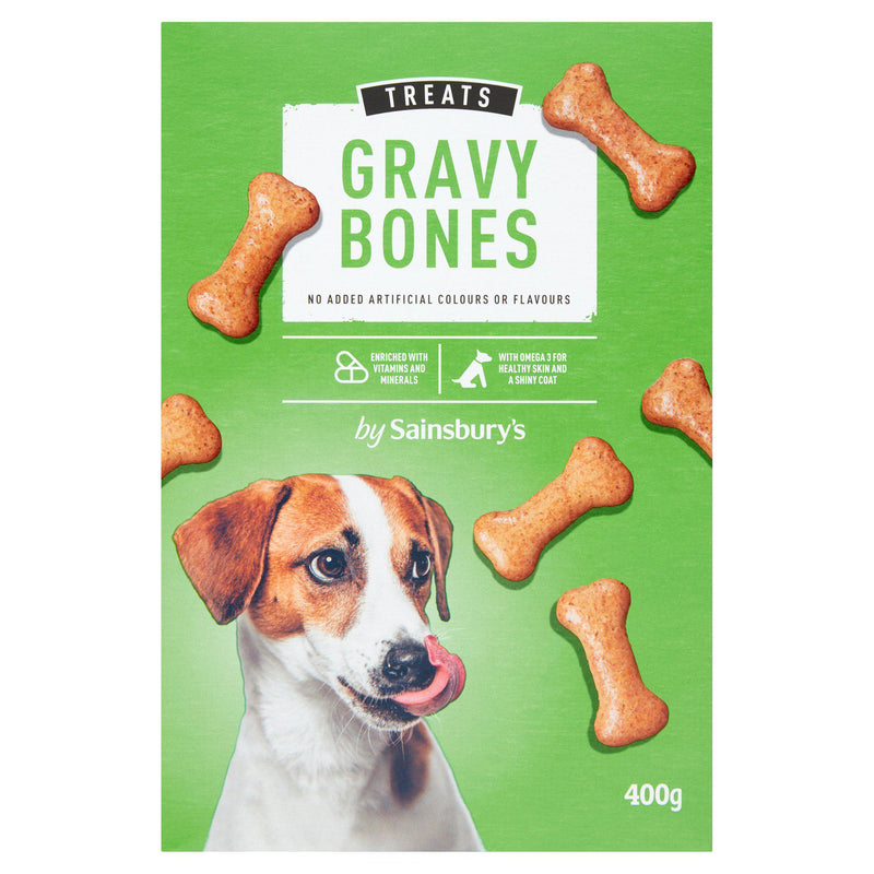 Sainsbury's dog treats gravy bones 400g, UK version