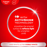 Colgate Max White Ultra Active Foam whitening toothpaste 75ml - British product
