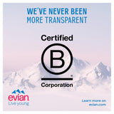 Evian natural mineral still water 1.5L, imported from the UK