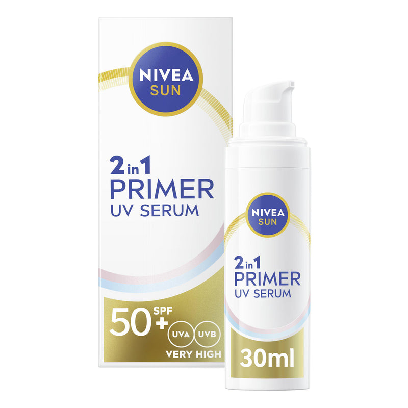 NIVEA 2in1 primer daily UV serum SPF50 30ml, UK version