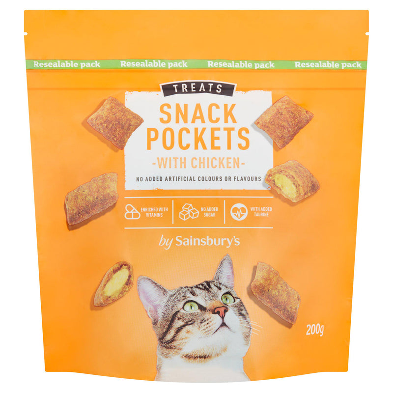 Sainsbury's cat treats chicken 200g, imported from the UK