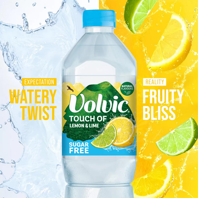 Volvic Lemon & Lime flavoured water 500ml multipack (British brand)