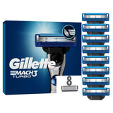 Gillette Mach 3 Turbo razor blades x8, imported from the UK