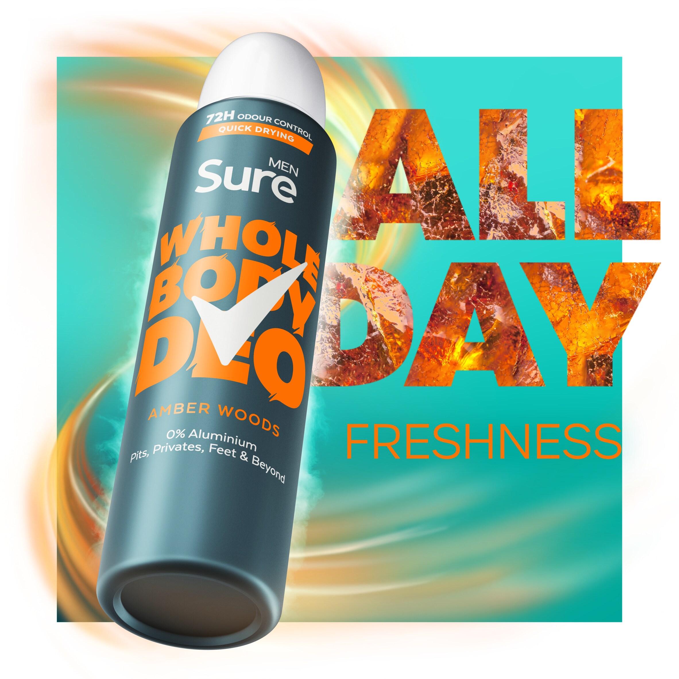 Sure Amber Woods deodorant spray 150ml, UK version
