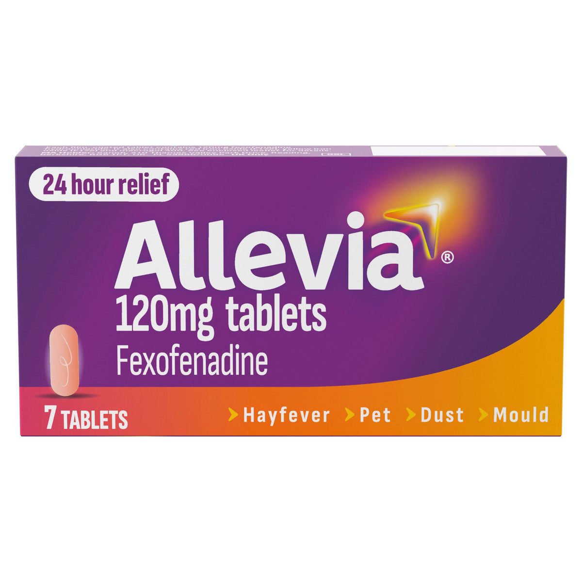 Allevia fexofenadine 120mg tablets 7 pack - British product