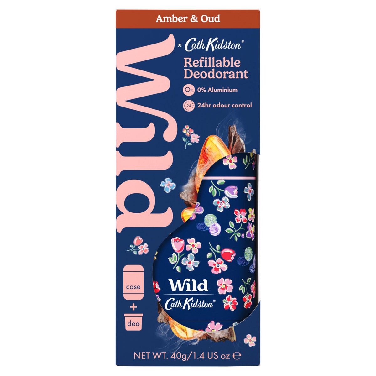 Wild deodorant starter pack Amber & Oud 40g (British brand)