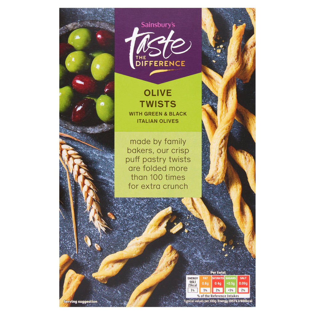 Sainsbury's Olive Twists, Taste the Difference 100g