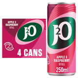 J2O apple raspberry soft drink cans 4x250ml - British product