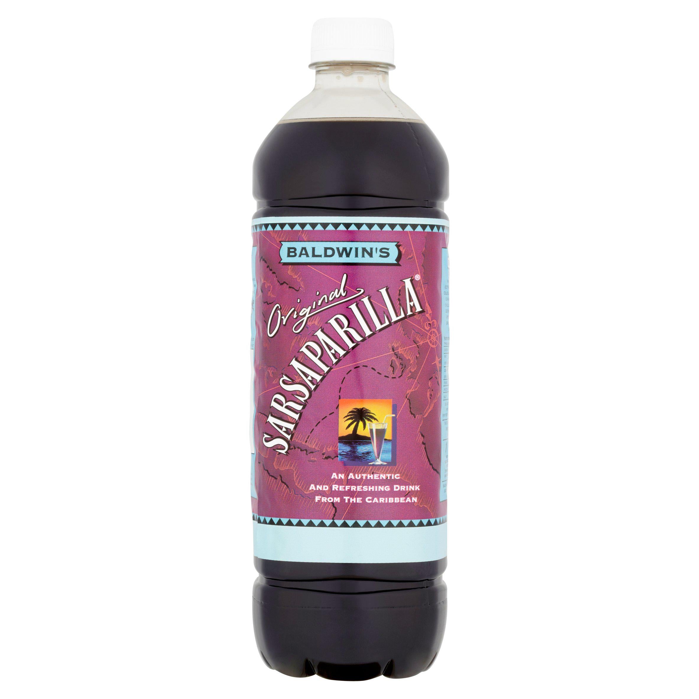 Baldwin's sarsaparilla flavoured soft drink concentrate 1L, UK version