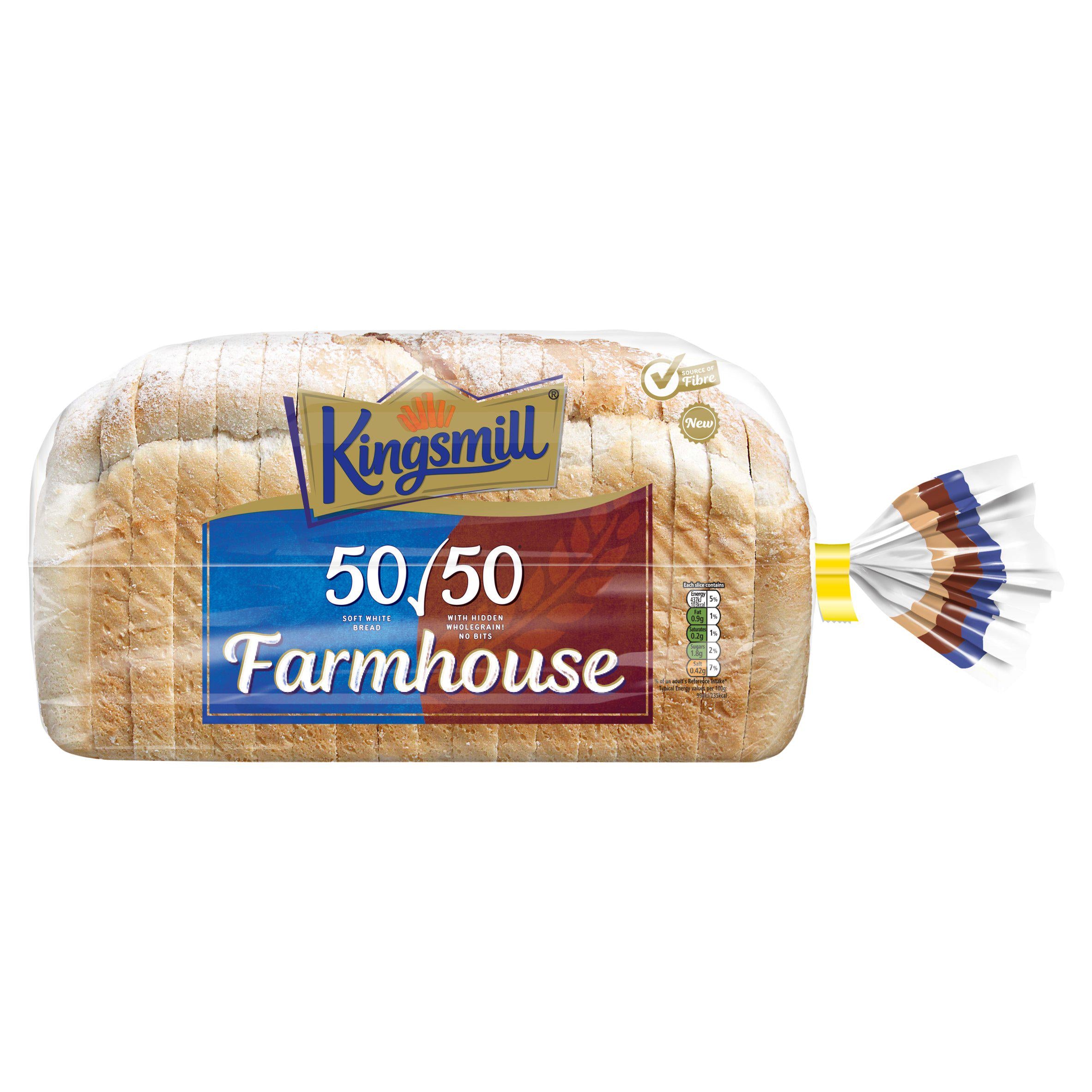Kingsmill 50/50 Farmhouse bread 800g, UK version
