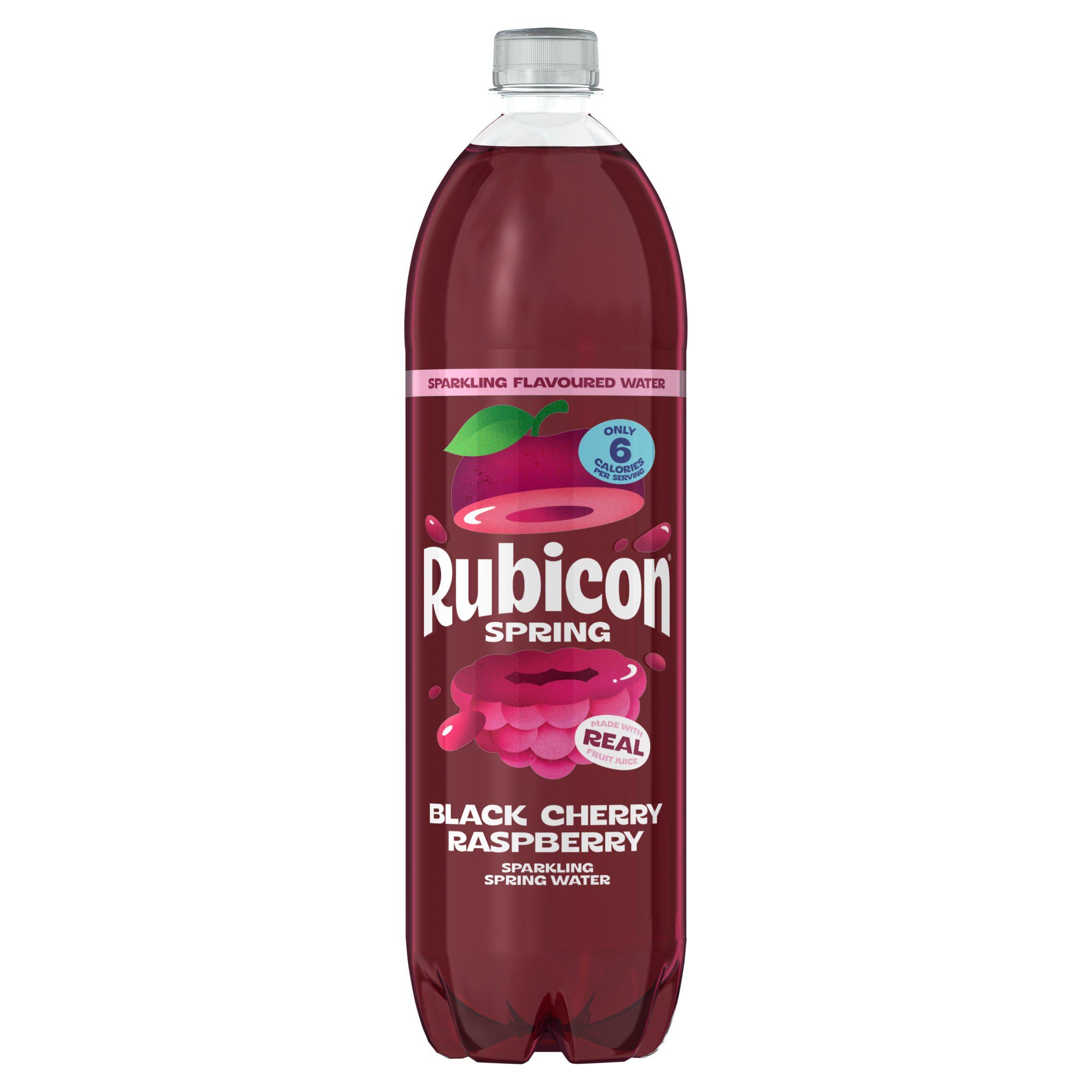Rubicon Spring Black Cherry Raspberry flavoured sparkling water 1.5L - British product
