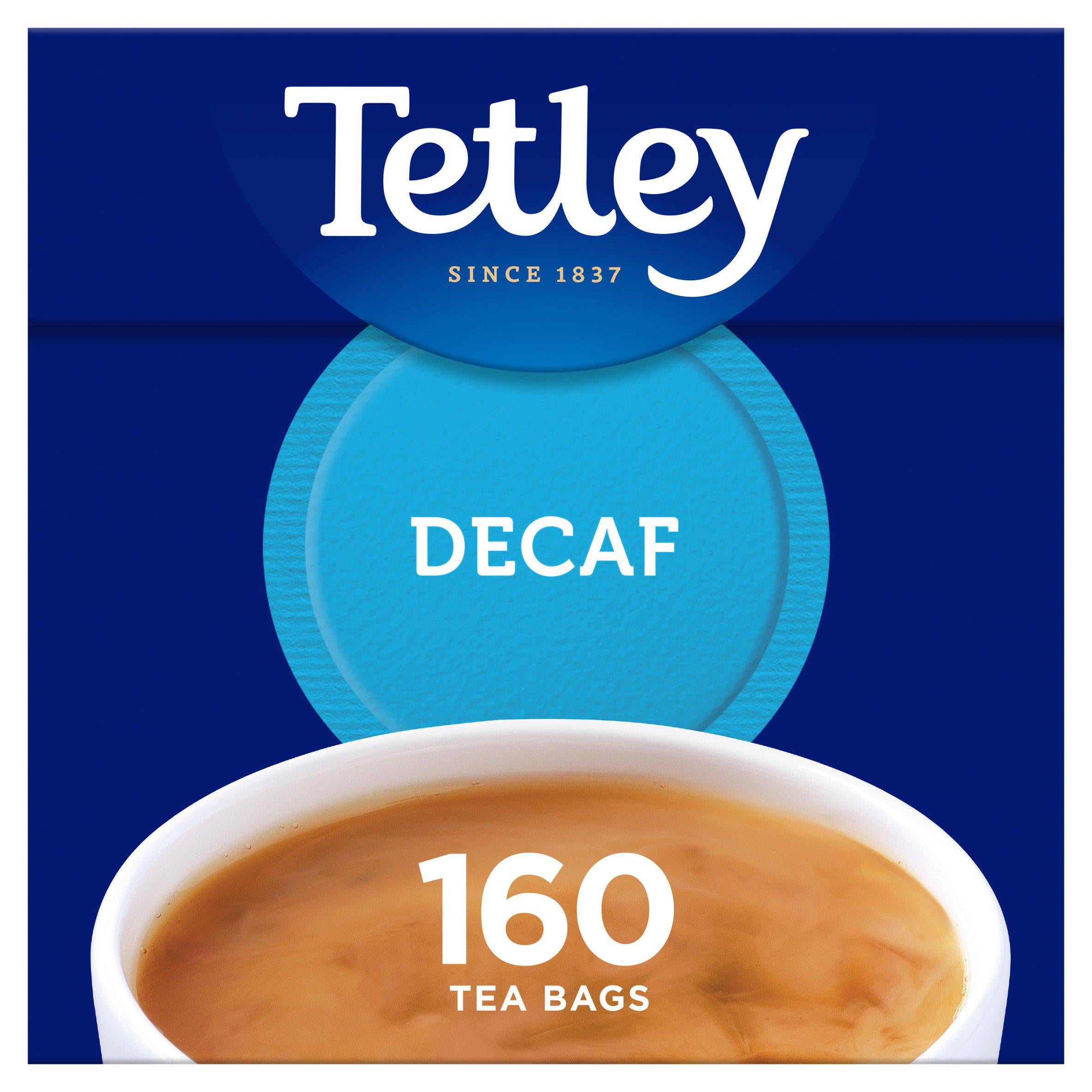 Tetley decaffeinated tea bags 160 count, UK version