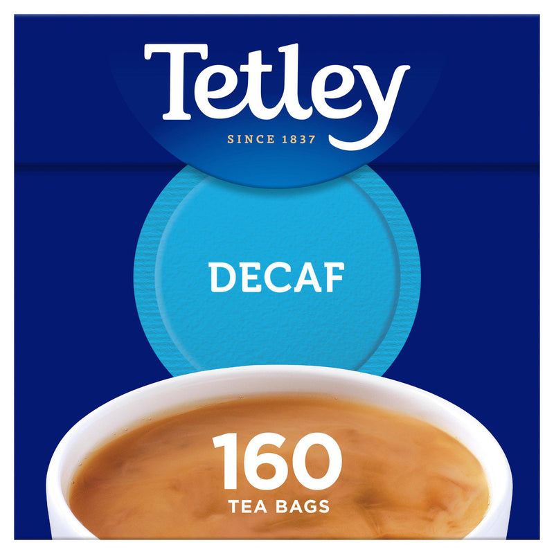 Tetley decaffeinated tea bags 160 count, UK version