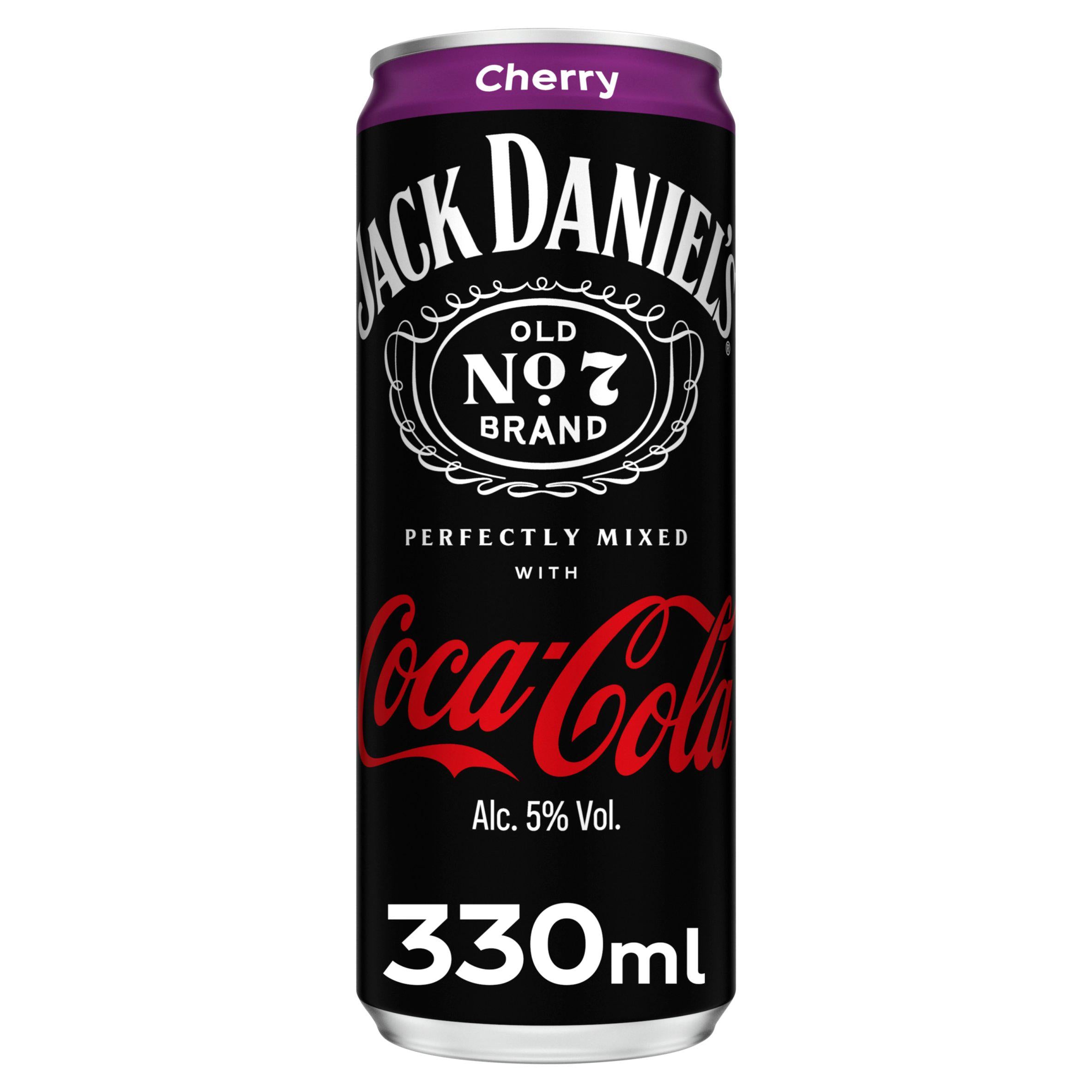 Jack Daniel's Coca-Cola Cherry ready-to-drink cocktail 330ml, UK version