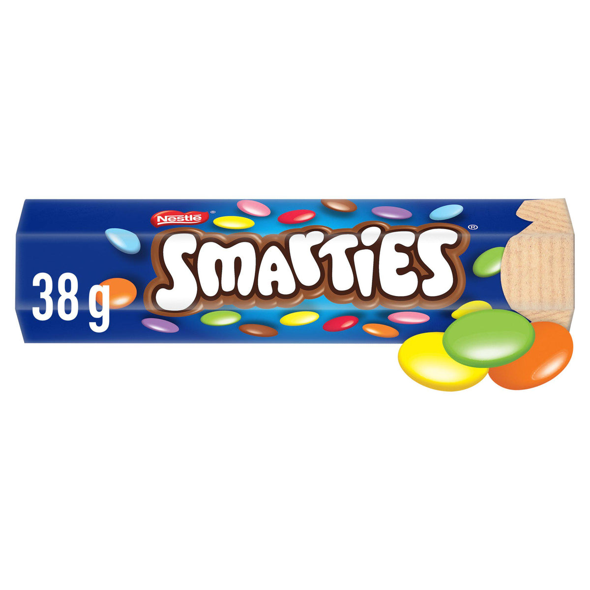 Smarties milk chocolate sweets tube 38g, imported from the UK