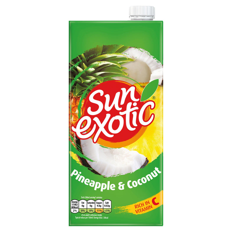 Sun Exotic Pineapple and Coconut fruit juice drink 1L - British product
