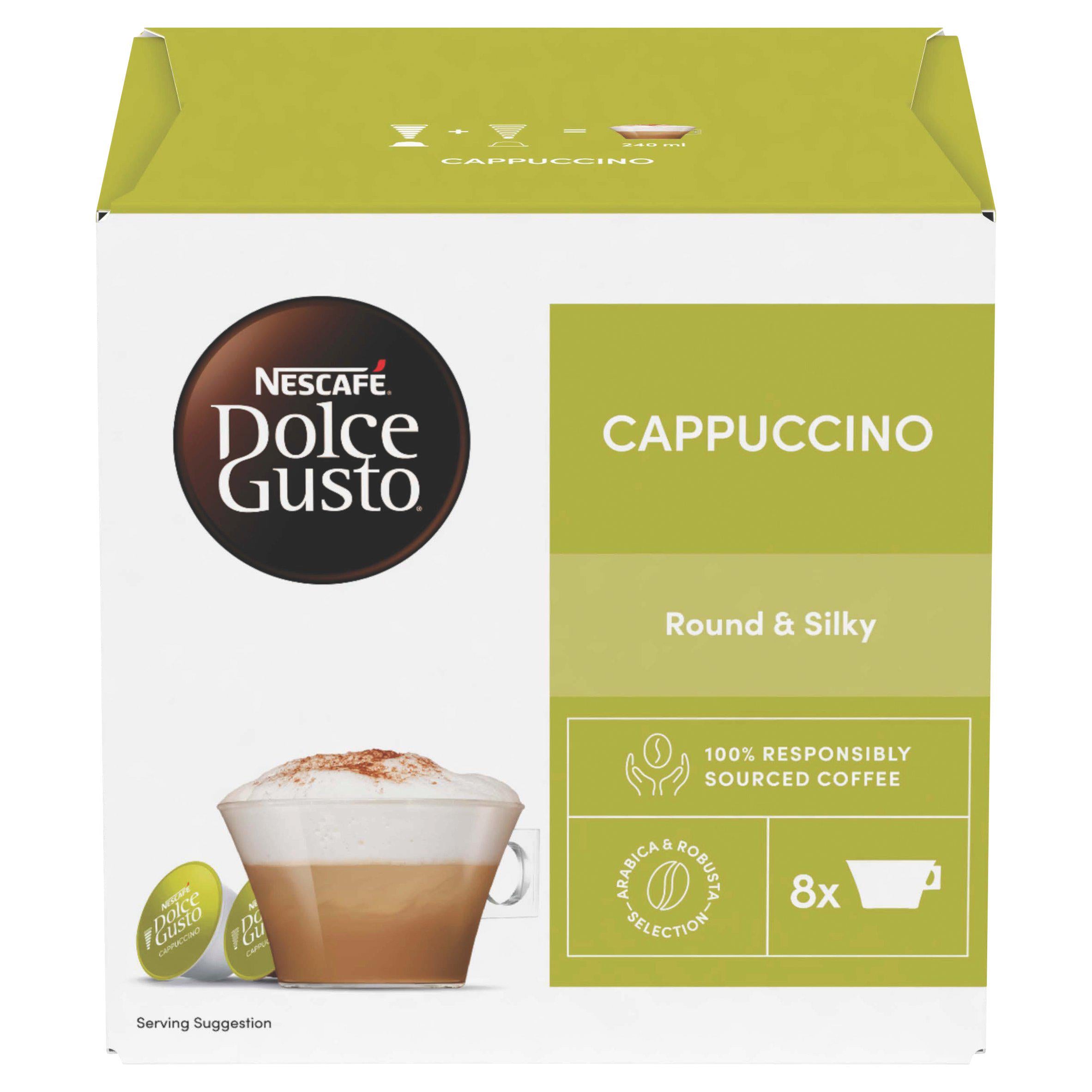 Nescafé Dolce Gusto cappuccino pods 8 drinks pack - British product