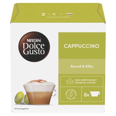 Sainsburys Nescafé Dolce Gusto Cappuccino Coffee Pods, 8 Drinks (16 Pods)- Buy online at McGrocer