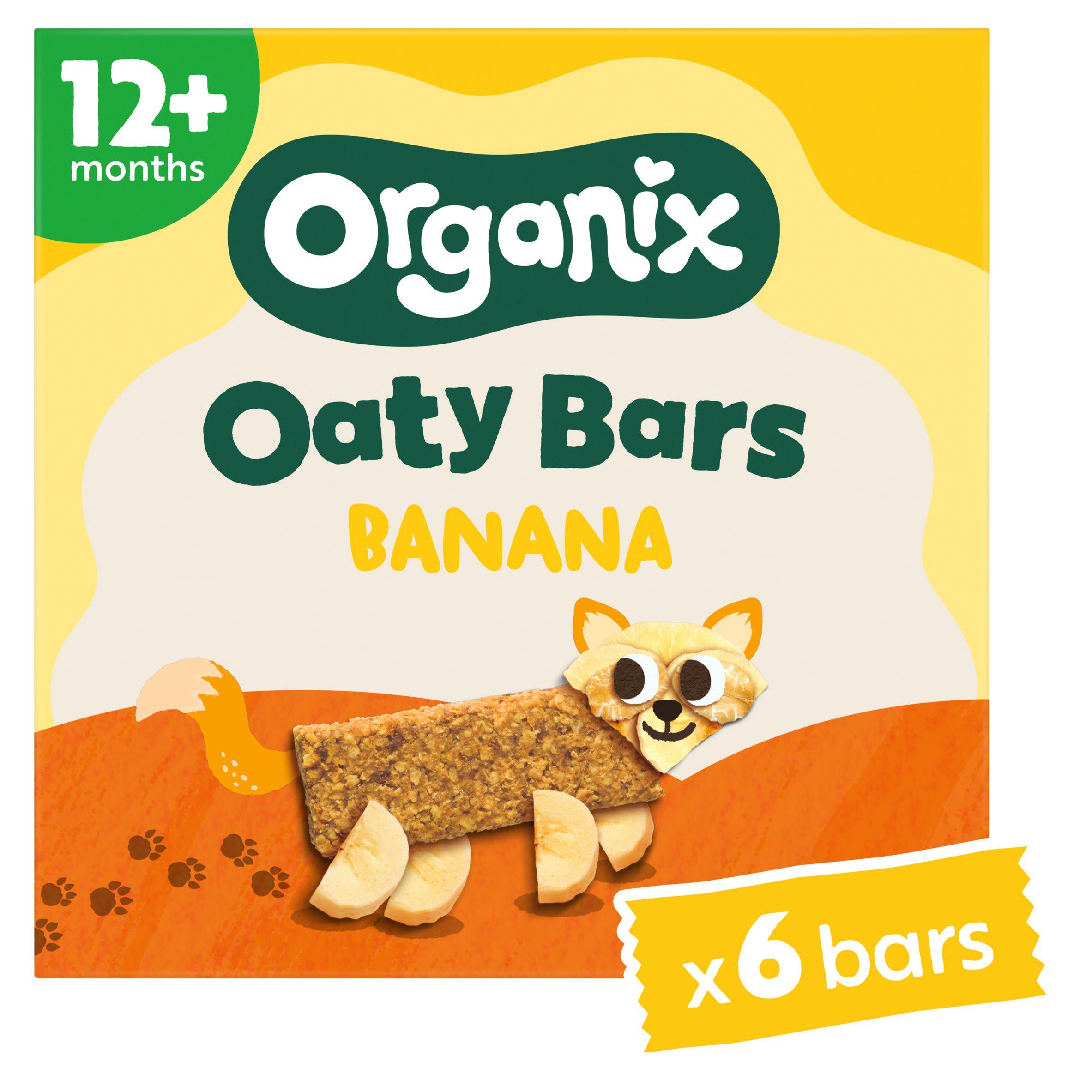 Organix banana oaty bars toddler multipack 6x23g (British brand)
