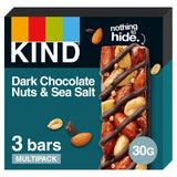 Kind Dark Chocolate Nuts & Sea Salt cereal bars multipack 3x30g (British brand)