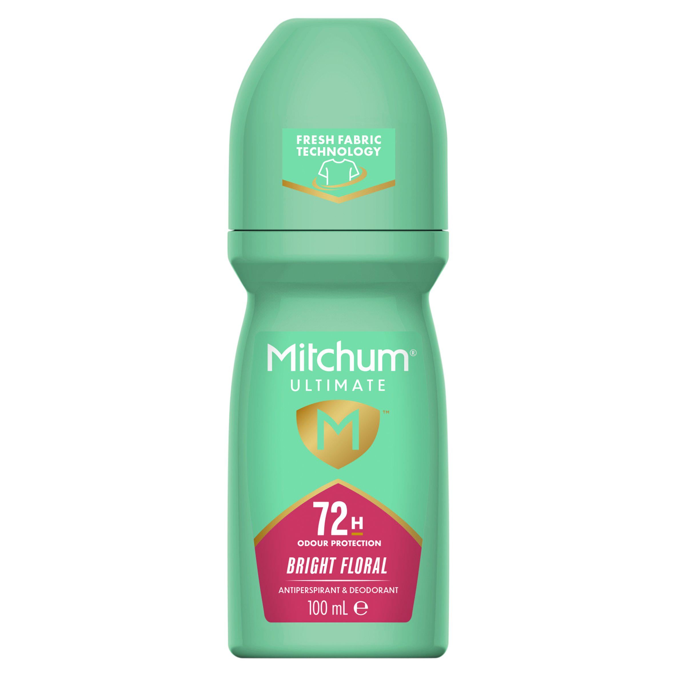 Mitchum Ultimate Bright Floral antiperspirant roll-on 100ml, imported from the UK