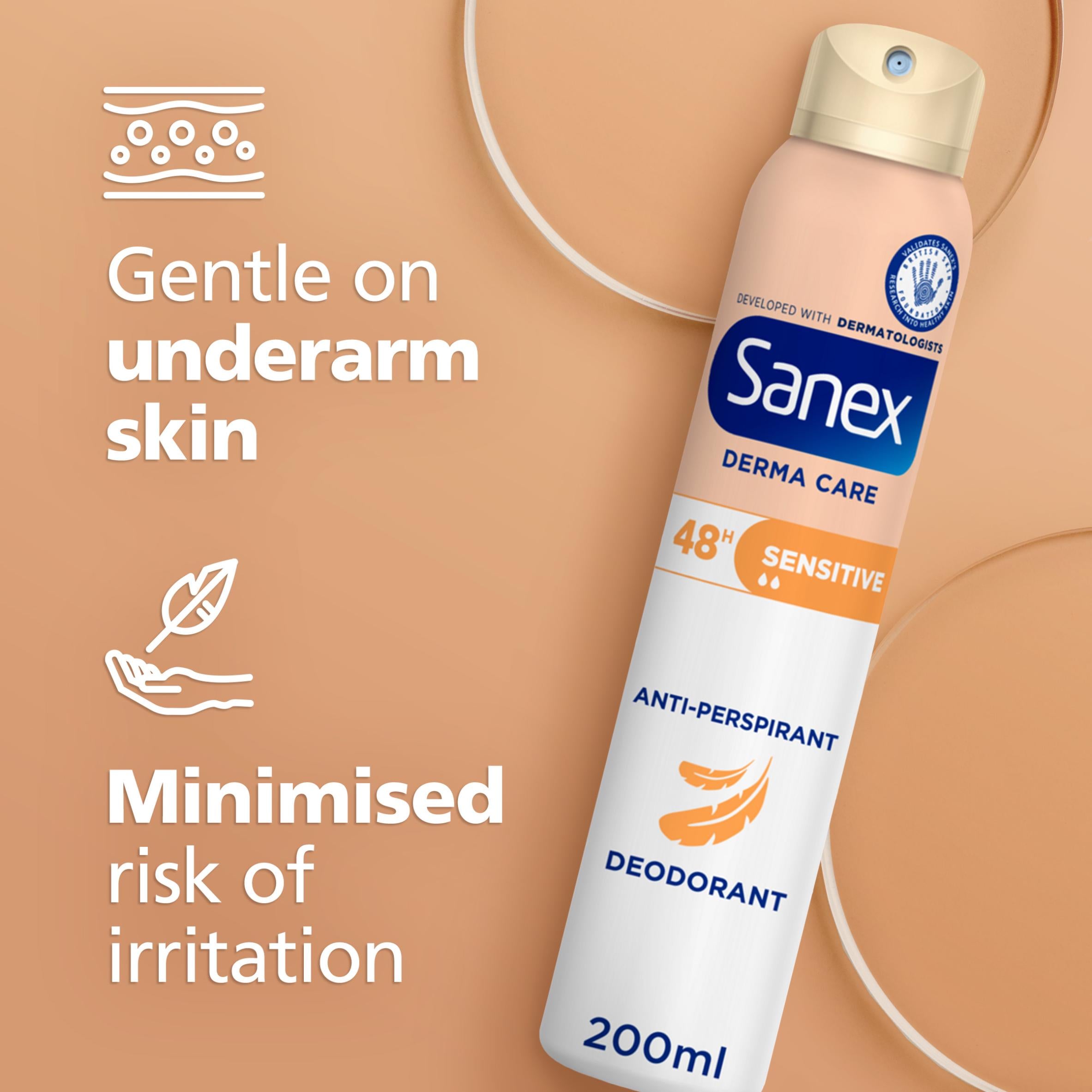 Sanex Sensitive antiperspirant spray deodorant 200ml (British brand)