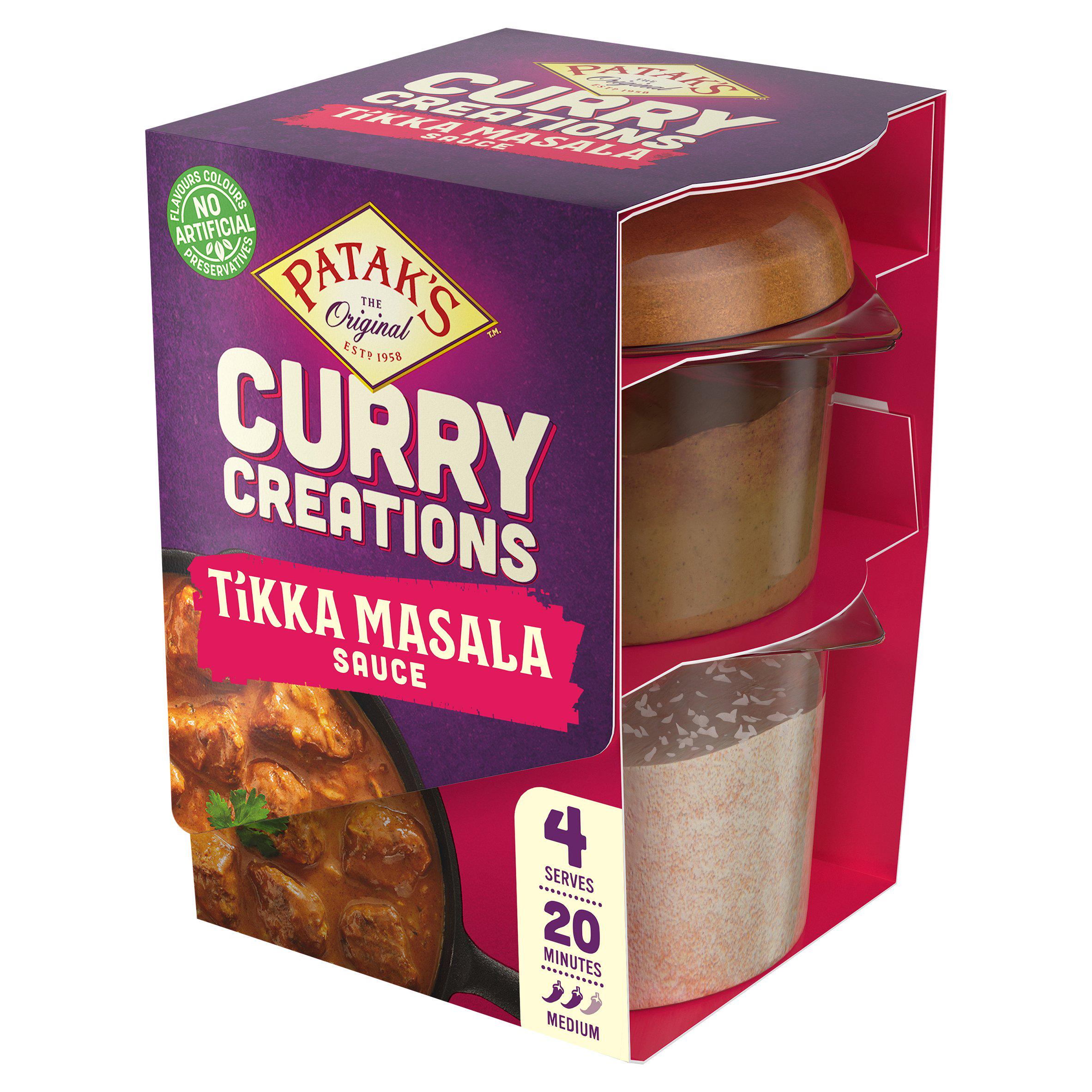 Patak's Tikka Masala curry sauce kit 160g, imported from the UK