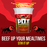 Pot Noodle Beef & Tomato instant noodles 90g, imported from the UK