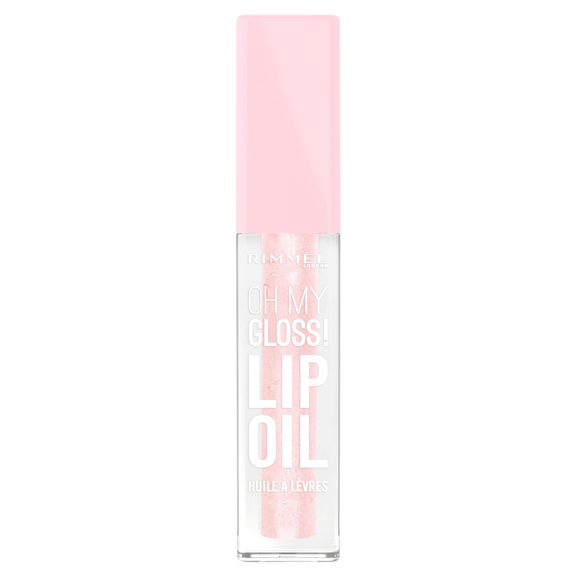 Rimmel London Oh My Gloss lip oil Pink Sugar 4.5ml, imported from the UK