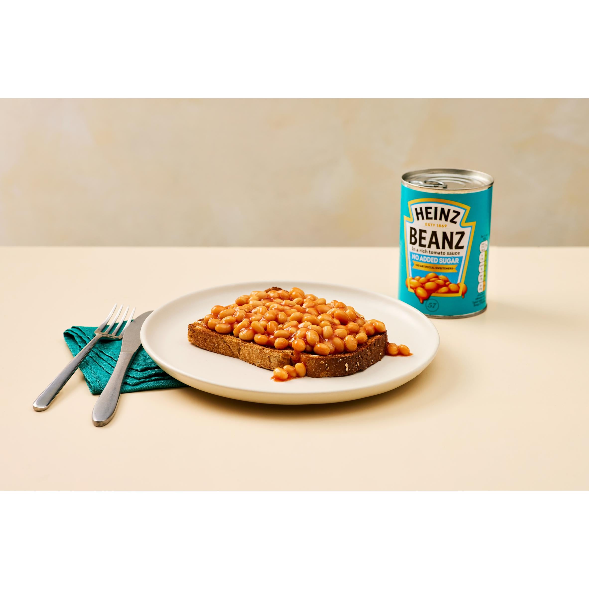 Heinz no added sugar baked beans 6 pack, British brand