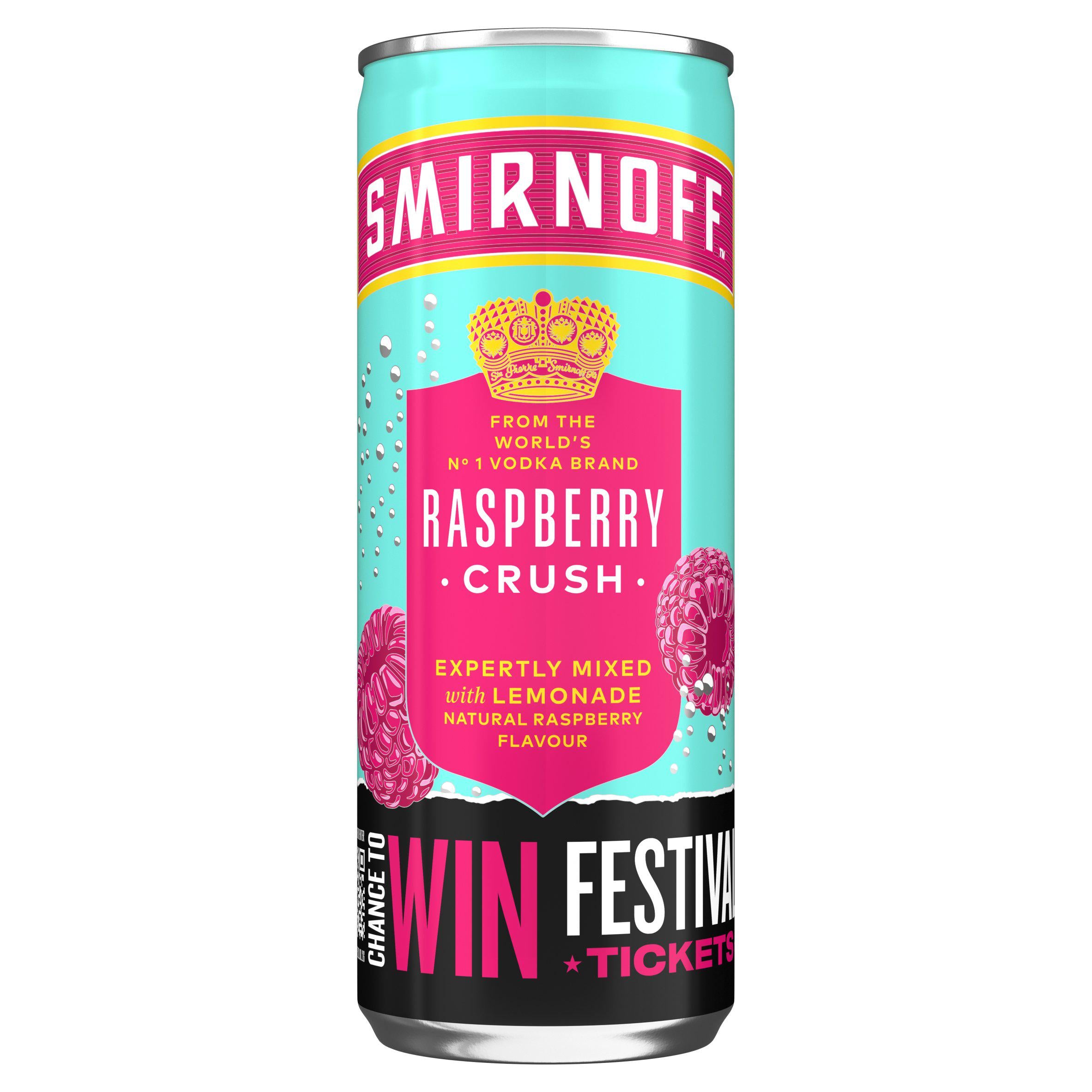 Smirnoff Raspberry Crush cocktail mix 250ml (British brand)