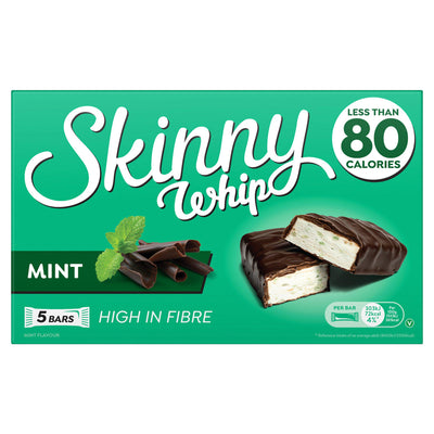 Sainsburys Skinny Whip Mint & Dark Chocolate Nougat Bars 5 x 20g- Buy online at McGrocer
